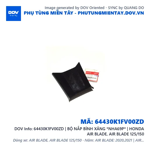 64430K1FV00ZD | BỘ NẮP BÌNH XĂNG *NHA69P* | HONDA AIR BLADE, AIR BLADE 125/150 — 64430K1FV00ZD