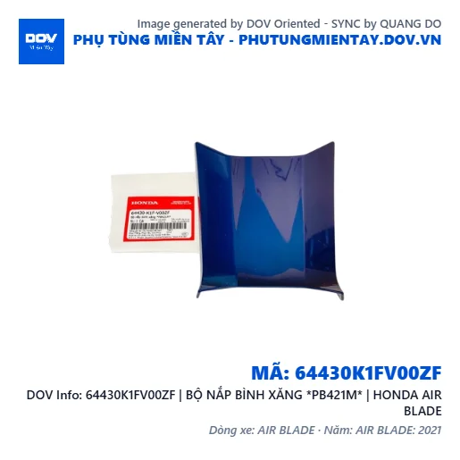 64430K1FV00ZF | BỘ NẮP BÌNH XĂNG *PB421M* | HONDA AIR BLADE — 64430K1FV00ZF