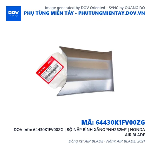 64430K1FV00ZG | BỘ NẮP BÌNH XĂNG *NH262M* | HONDA AIR BLADE — 64430K1FV00ZG