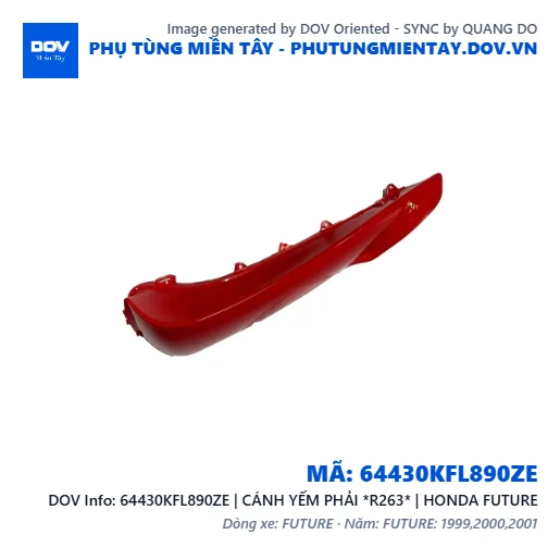 64430KFL890ZE | CÁNH YẾM PHẢI *R263* | HONDA FUTURE — 64430KFL890ZE