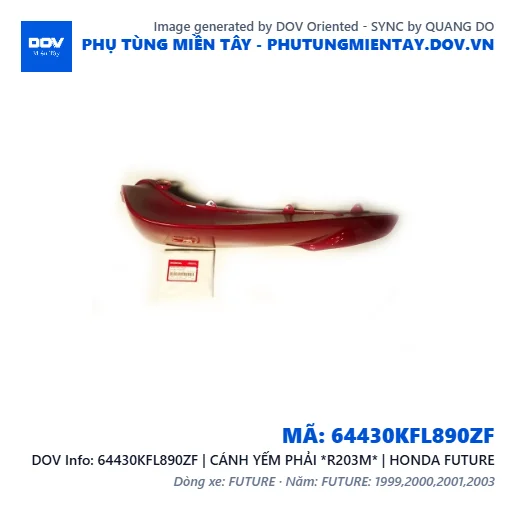 64430KFL890ZF | CÁNH YẾM PHẢI *R203M* | HONDA FUTURE — 64430KFL890ZF