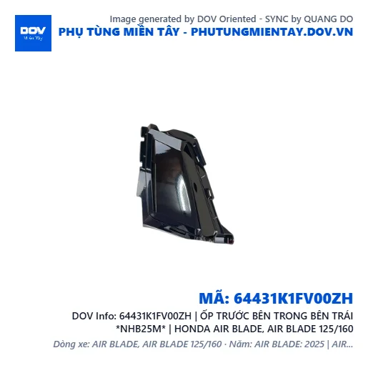 64431K1FV00ZH | ỐP TRƯỚC BÊN TRONG BÊN TRÁI *NHB25M* | HONDA AIR BLADE, AIR BLADE 125/160 — 64431K1FV00ZH