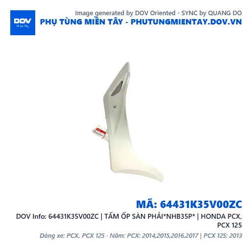 64431K35V00ZC | TẤM ỐP SÀN PHẢI*NHB35P* | HONDA PCX, PCX 125 — 64431K35V00ZC