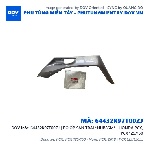64432K97T00ZJ | BỘ ỐP SÀN TRÁI *NHB86M* | HONDA PCX, PCX 125/150 — 64432K97T00ZJ