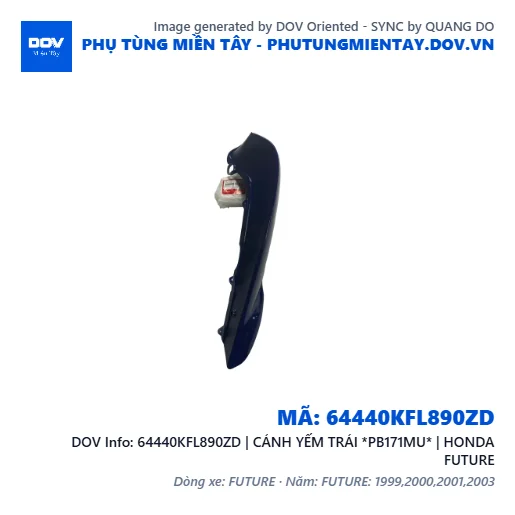 64440KFL890ZD | CÁNH YẾM TRÁI *PB171MU* | HONDA FUTURE — 64440KFL890ZD