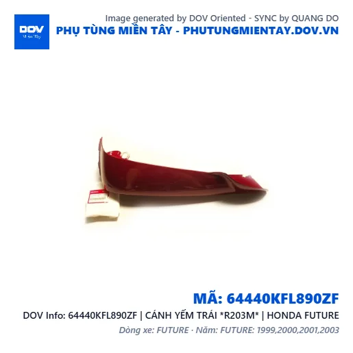 64440KFL890ZF | CÁNH YẾM TRÁI *R203M* | HONDA FUTURE — 64440KFL890ZF