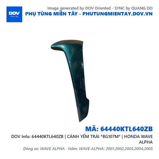 64440KTL640ZB | CÁNH YẾM TRÁI *BG107M* | HONDA WAVE ALPHA — 64440KTL640ZB