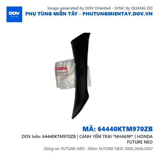 64440KTM970ZB | CÁNH YẾM TRÁI *NHA69P* | HONDA FUTURE NEO — 64440KTM970ZB