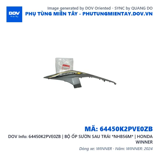 64450K2PVE0ZB | BỘ ỐP SƯỜN SAU TRÁI *NHB56M* | HONDA WINNER — 64450K2PVE0ZB