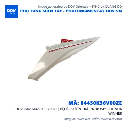 64450K56V00ZE | BỘ ỐP SƯỜN TRÁI *NHB35P* | HONDA WINNER — 64450K56V00ZE