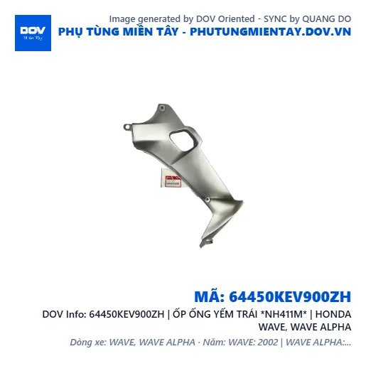 64450KEV900ZH | ỐP ỐNG YẾM TRÁI *NH411M* | HONDA WAVE, WAVE ALPHA — 64450KEV900ZH