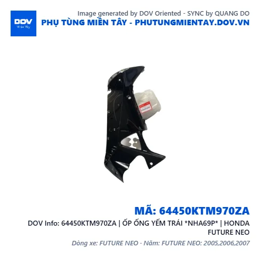 64450KTM970ZA | ỐP ỐNG YẾM TRÁI *NHA69P* | HONDA FUTURE NEO — 64450KTM970ZA