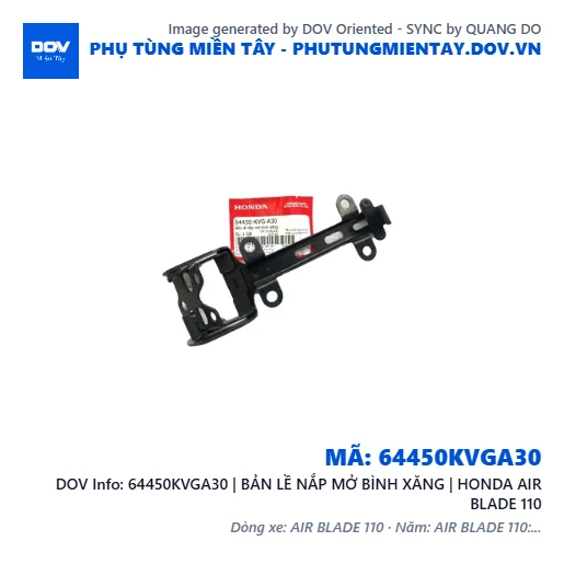 64450KVGA30 | BẢN LỀ NẮP MỞ BÌNH XĂNG | HONDA AIR BLADE 110 — 64450KVGA30