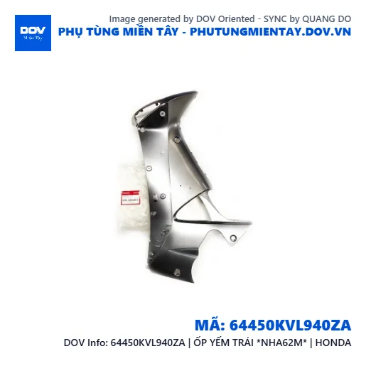 64450KVL940ZA | ỐP YẾM TRÁI *NHA62M* | HONDA  — 64450KVL940ZA