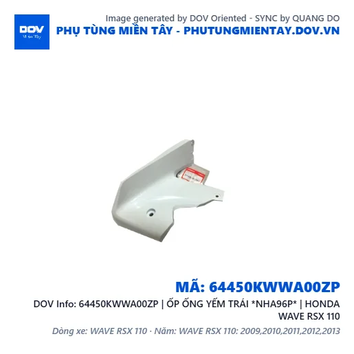 64450KWWA00ZP | ỐP ỐNG YẾM TRÁI *NHA96P* | HONDA WAVE RSX 110 — 64450KWWA00ZP