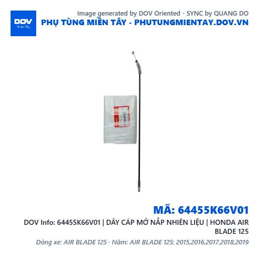 64455K66V01 | DÂY CÁP MỞ NẮP NHIÊN LIỆU | HONDA AIR BLADE 125 — 64455K66V01