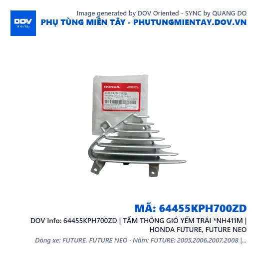 64455KPH700ZD | TẤM THÔNG GIÓ YẾM TRÁI *NH411M | HONDA FUTURE, FUTURE NEO — 64455KPH700ZD