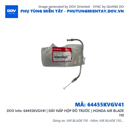 64455KVGV41 | DÂY NẮP HỘP ĐỒ TRƯỚC | HONDA AIR BLADE 110 — 64455KVGV41