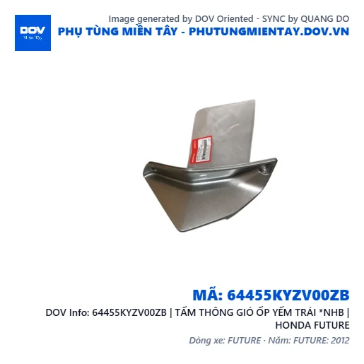 64455KYZV00ZB | TẤM THÔNG GIÓ ỐP YẾM TRÁI *NHB | HONDA FUTURE — 64455KYZV00ZB
