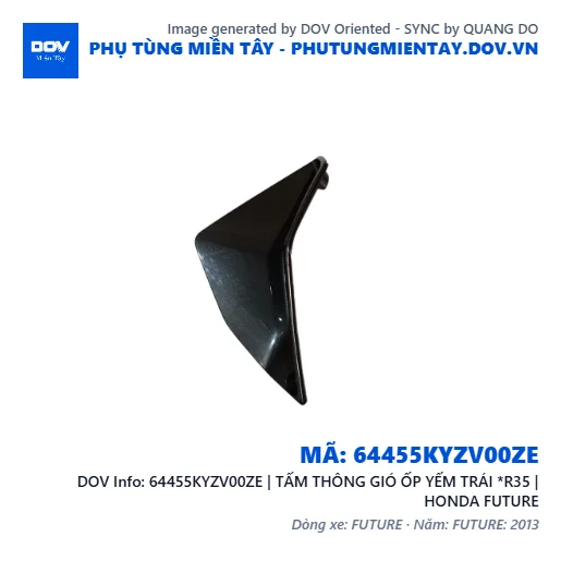 64455KYZV00ZE | TẤM THÔNG GIÓ ỐP YẾM TRÁI *R35 | HONDA FUTURE — 64455KYZV00ZE