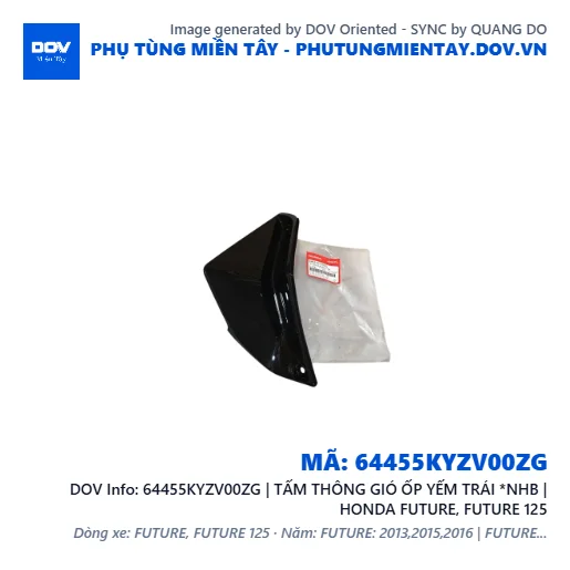 64455KYZV00ZG | TẤM THÔNG GIÓ ỐP YẾM TRÁI *NHB | HONDA FUTURE, FUTURE 125 — 64455KYZV00ZG