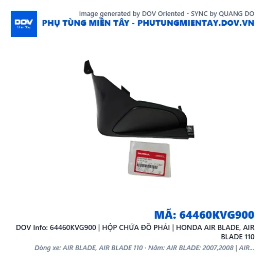 64460KVG900 | HỘP CHỨA ĐỒ PHẢI | HONDA AIR BLADE, AIR BLADE 110 — 64460KVG900