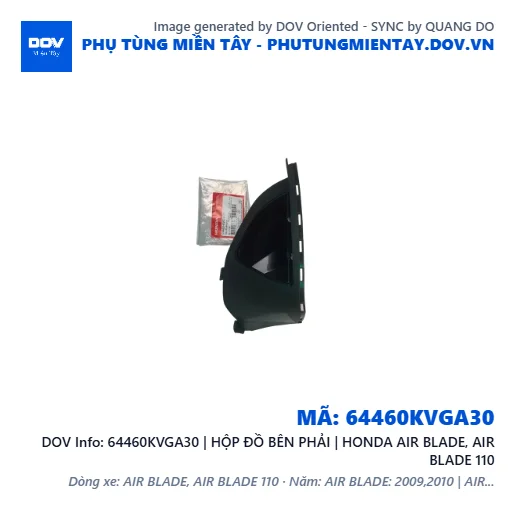64460KVGA30 | HỘP ĐỒ BÊN PHẢI | HONDA AIR BLADE, AIR BLADE 110 — 64460KVGA30