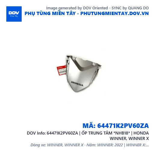 64471K2PV60ZA | ỐP TRUNG TÂM *NHB18* | HONDA WINNER, WINNER X — 64471K2PV60ZA