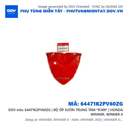 64471K2PV60ZG | BỘ ỐP SƯỜN TRUNG TÂM *R389* | HONDA WINNER, WINNER X — 64471K2PV60ZG