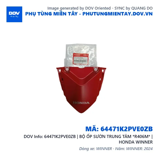 64471K2PVE0ZB | BỘ ỐP SƯỜN TRUNG TÂM *R406M* | HONDA WINNER — 64471K2PVE0ZB