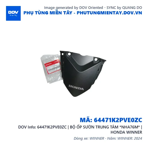 64471K2PVE0ZC | BỘ ỐP SƯỜN TRUNG TÂM *NHA76M* | HONDA WINNER — 64471K2PVE0ZC
