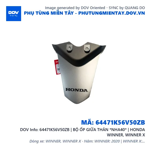 64471K56V50ZB | BỘ ỐP GIỮA THÂN *NHA40* | HONDA WINNER, WINNER X — 64471K56V50ZB
