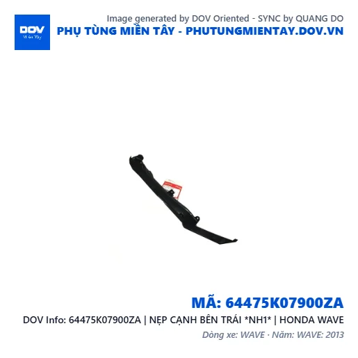 64475K07900ZA | NẸP CẠNH BÊN TRÁI *NH1* | HONDA WAVE — 64475K07900ZA