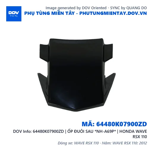64480K07900ZD | ỐP ĐUÔI SAU *NH-A69P* | HONDA WAVE RSX 110 — 64480K07900ZD