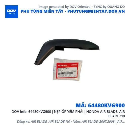 64480KVG900 | NẸP ỐP YẾM PHẢI | HONDA AIR BLADE, AIR BLADE 110 — 64480KVG900