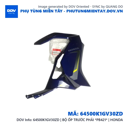 64500K1GV30ZD | BỘ ỐP TRƯỚC PHẢI *PB421* | HONDA  — 64500K1GV30ZD