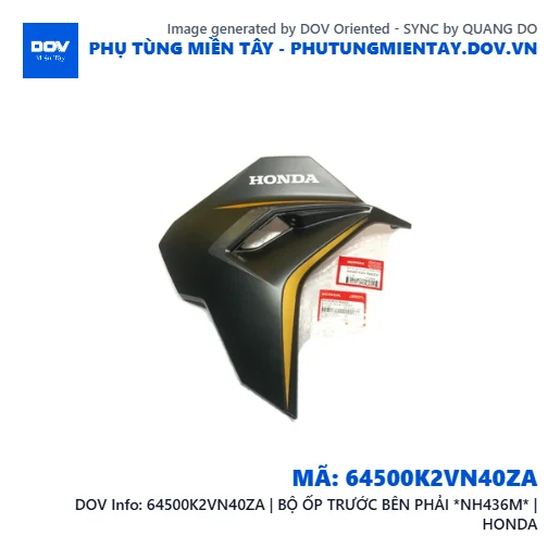 64500K2VN40ZA | BỘ ỐP TRƯỚC BÊN PHẢI *NH436M* | HONDA — 64500K2VN40ZA