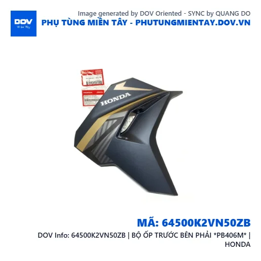 64500K2VN50ZB | BỘ ỐP TRƯỚC BÊN PHẢI *PB406M* | HONDA — 64500K2VN50ZB