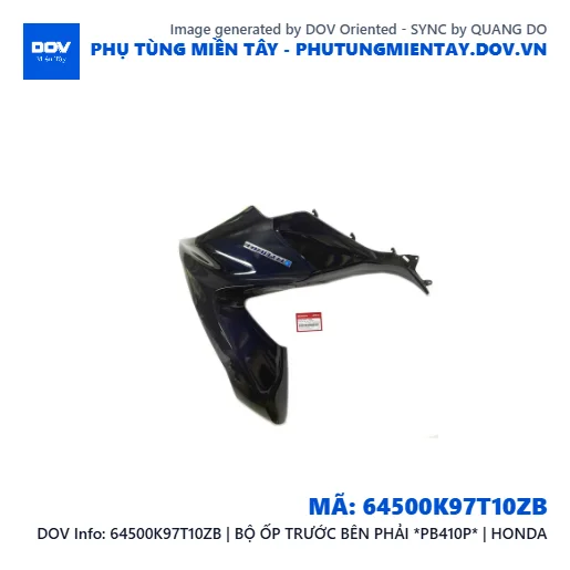 64500K97T10ZB | BỘ ỐP TRƯỚC BÊN PHẢI *PB410P* | HONDA — 64500K97T10ZB
