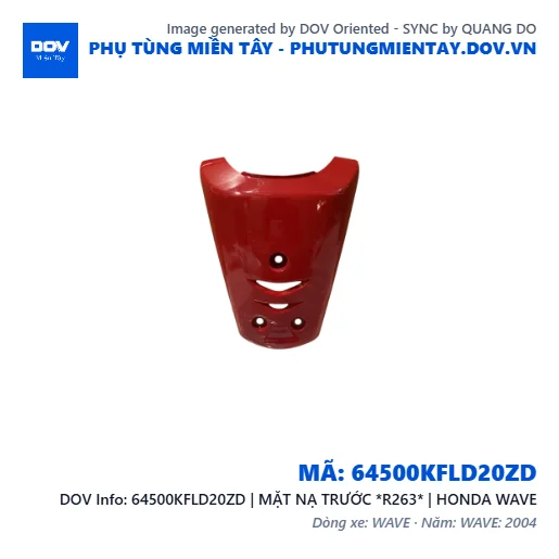 64500KFLD20ZD | MẶT NẠ TRƯỚC *R263* | HONDA WAVE — 64500KFLD20ZD
