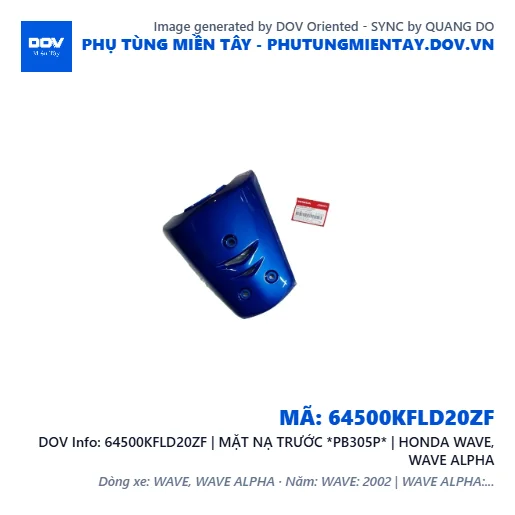 64500KFLD20ZF | MẶT NẠ TRƯỚC *PB305P* | HONDA WAVE, WAVE ALPHA — 64500KFLD20ZF