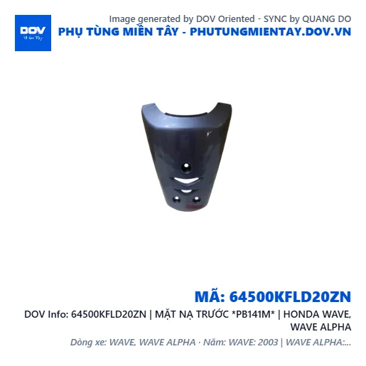 64500KFLD20ZN | MẶT NẠ TRƯỚC *PB141M* | HONDA WAVE, WAVE ALPHA — 64500KFLD20ZN