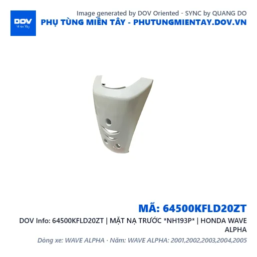 64500KFLD20ZT | MẶT NẠ TRƯỚC *NH193P* | HONDA WAVE ALPHA — 64500KFLD20ZT