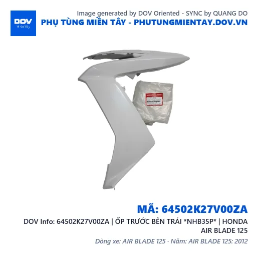 64502K27V00ZA | ỐP TRƯỚC BÊN TRÁI *NHB35P* | HONDA AIR BLADE 125 — 64502K27V00ZA