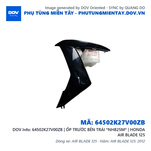 64502K27V00ZB | ỐP TRƯỚC BÊN TRÁI *NHB25M* | HONDA AIR BLADE 125 — 64502K27V00ZB