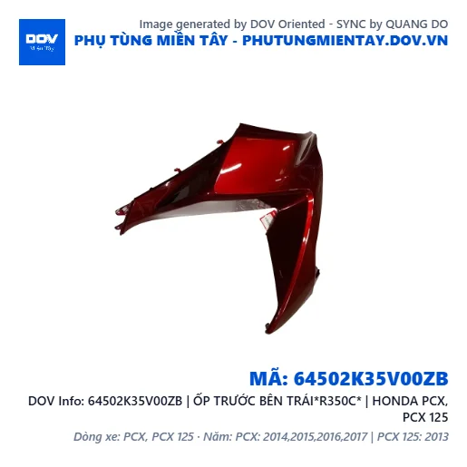 64502K35V00ZB | ỐP TRƯỚC BÊN TRÁI*R350C* | HONDA PCX, PCX 125 — 64502K35V00ZB