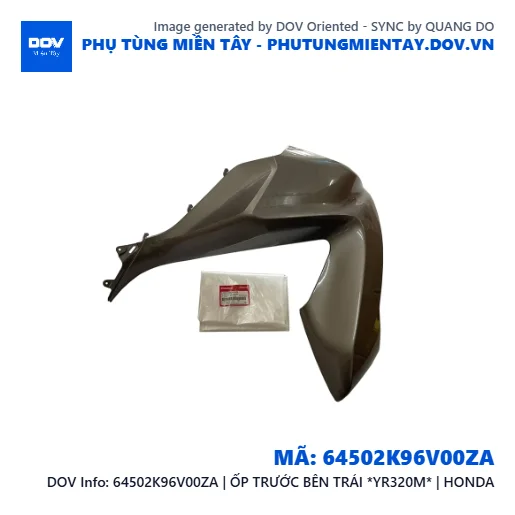 64502K96V00ZA | ỐP TRƯỚC BÊN TRÁI *YR320M* | HONDA — 64502K96V00ZA