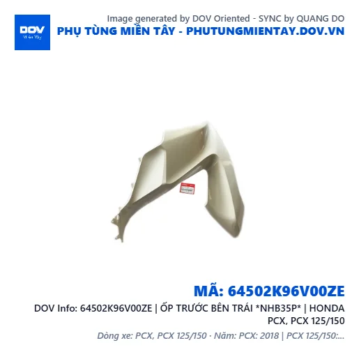 64502K96V00ZE | ỐP TRƯỚC BÊN TRÁI *NHB35P* | HONDA PCX, PCX 125/150 — 64502K96V00ZE