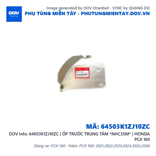 64503K1ZJ10ZC | ỐP TRƯỚC TRUNG TÂM *NHC35M* | HONDA PCX 160 — 64503K1ZJ10ZC