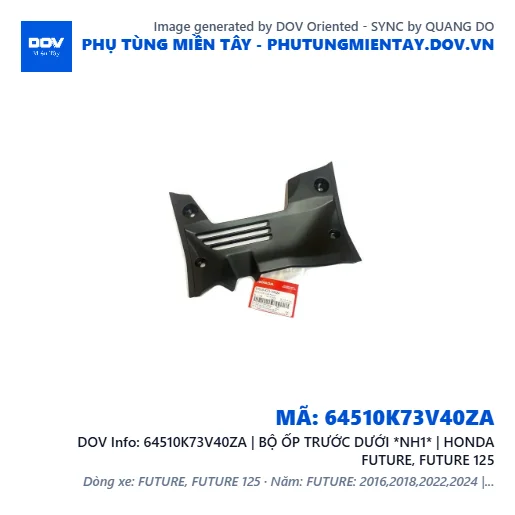 64510K73V40ZA | BỘ ỐP TRƯỚC DƯỚI *NH1* | HONDA FUTURE, FUTURE 125 — 64510K73V40ZA